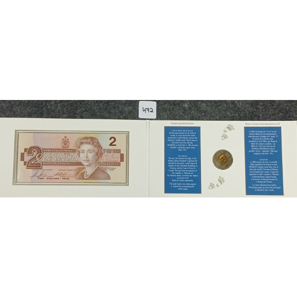 1996 RCM $2 COIN & BANKNOTE PROOF SET - THE POLAR BEAR
