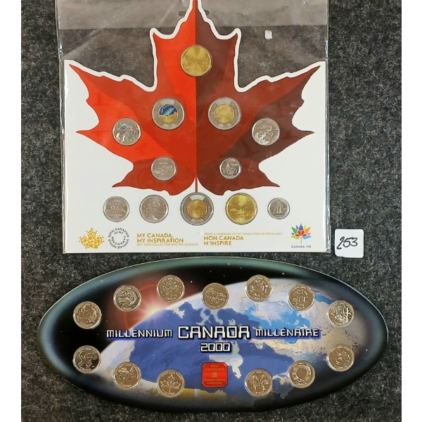 LOT OF 2 - 2000 RCM MILLENIUM CDN & 2017 MY CANADA MY INSPIRATION COIN SETS