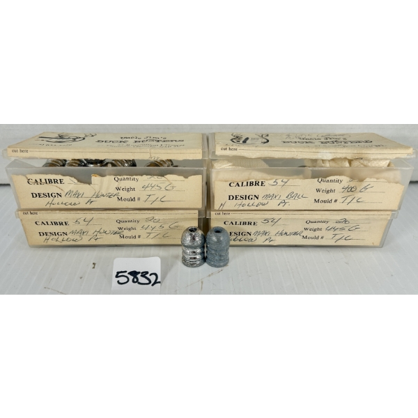 BULLETS: 54X .54 CAL MAXI HUNTER HP - 400 GR & 445 GR