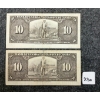 Image 2 : LOT OF 2 - 1937 CDN $10 BANKNOTES