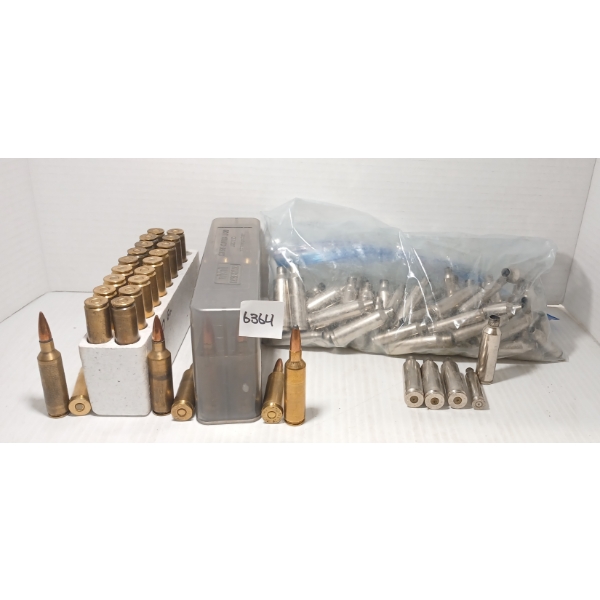 AMMO / CASINGS: 28X MIXED .270 WSM - 60X CASINGS 