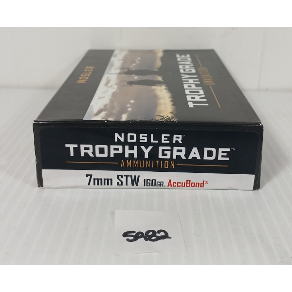 AMMO: 20X NOSLER TROPHY GRADE 7MM STW - 160GR - ACCUBOND - SEALED