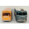 Image 4 : LOT OF 2 - PRESSED STEEL GREYHOUND BUS & DINKY DIECAST SCHOOL BUS