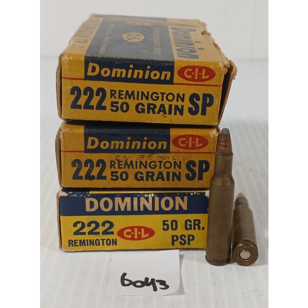 AMMO: 46X CIL DOMINION .222 REM - 50GR - SP