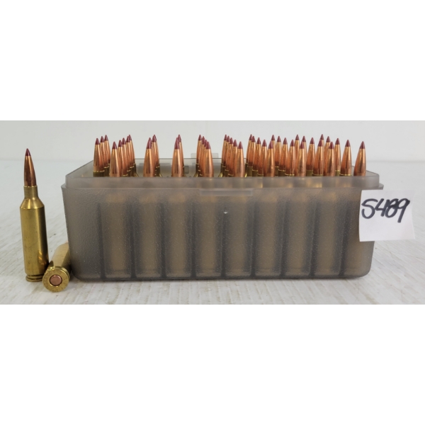 AMMO: 50X MIXED .22CREEDMOOR - 75GR - RELOADS