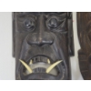 Image 2 : LOT OF 2 - FILIPINO BAKUNAWA DRAGON MASKS BY UNKNOWN ARTIST - WOOD & BONE