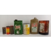 Image 3 : LOT OF 7 - MOTO-MASTER, SHELL, CASTROL & BP OIL CANS, RUBBER REPAIR KIT & SAFETY FLARE