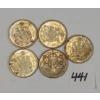 LOT OF 5 - CDN SILVER 50 CENT PCS - INCL 1953, '63 & '64