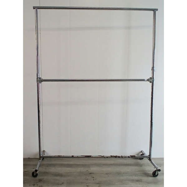 ROLLING CLOTHES RACK - DOUBLE