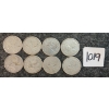 Image 1 : LOT OF 8 - 1942-1965 CDN 25 CENT COINS