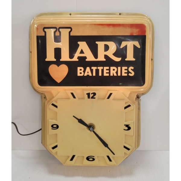 HART BATTERIES LIGHT UP CLOCK
