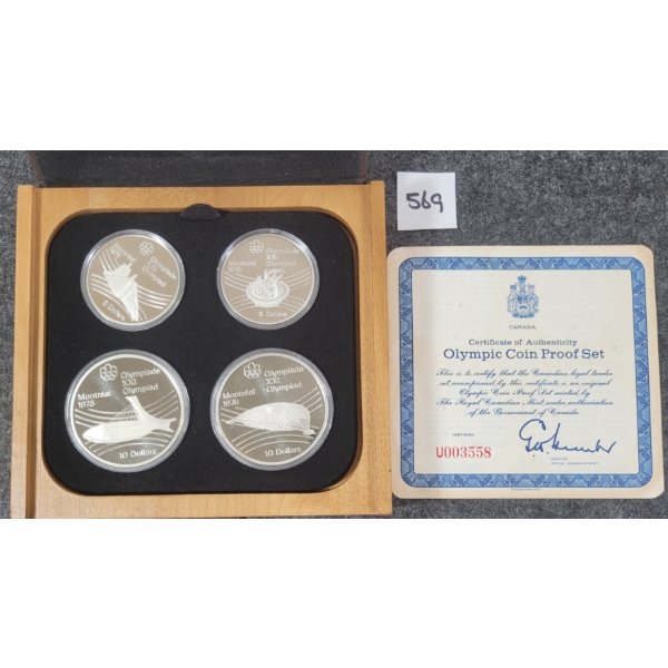 1976 CDN SILVER $5 & 10 COIN SET - XXI OLYMPIADE