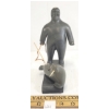 Image 4 : MAN HUNTING WALRUS BY LUCASSIE OQAITUQ (PRS CDN ARTIST) - BONE & STONE