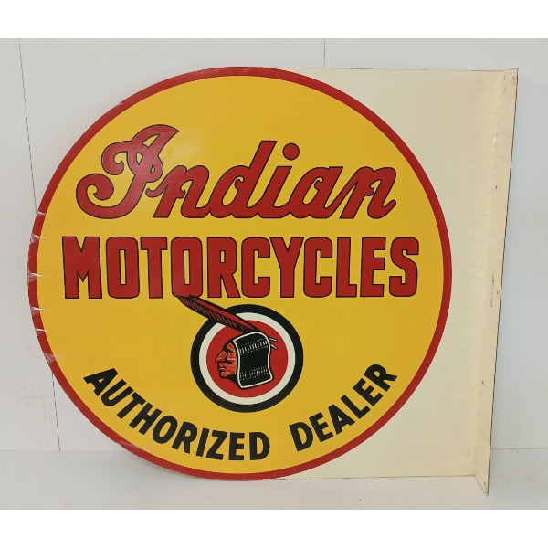 INDIAN MOTORCYCLES AUTHORIZED DEALER - DST FLANGE SIGN