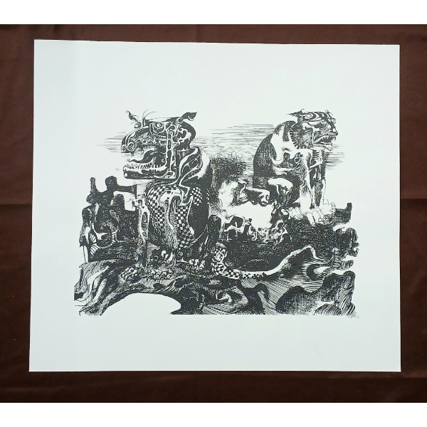 FOLK SURREALISM BY ENDRE SZASZ (1926-2003) - PRINT