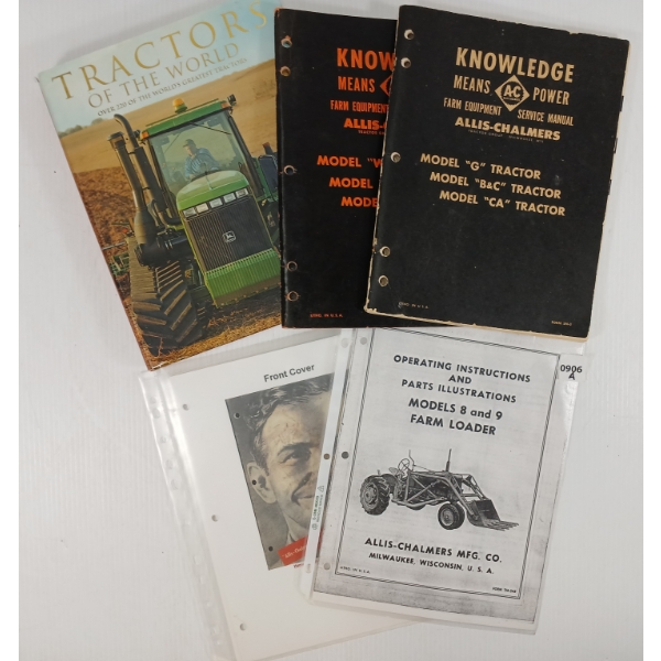 LOT OF 5 - FARM EQUIPMENT MANUALS - INCL MODEL "G," ETC.