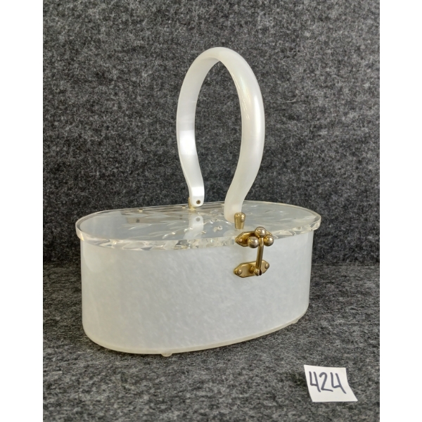 LUCITE BOX CLUTCH PURSE