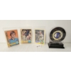 Image 1 :  LOT OF 2 - 1980 BUFFALO FRENCH CONNECTION SIGNED PUCK & CARDS - MARTIN, PERREAULT & ROBERT