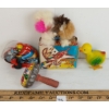 Image 4 : LOT OF 4 - TIN RATTLE & WIND UP TOYS - INCL JUMPING DOG, DUCK & BIKER