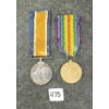 Image 1 : LOT OF 2 - WWI BRITISH MEDALS - 3161714 SPR. J. BERGERON C.E.