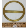 Image 2 : 1850'S ENGLISH CAST BRASS PROTRACTOR - HAND ENGRAVED