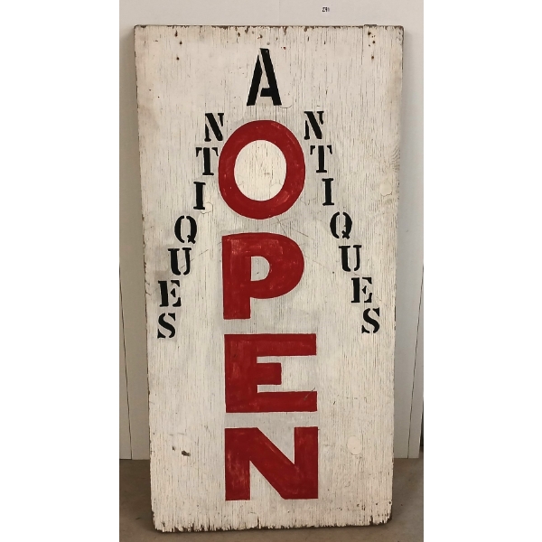 ANTIQUES OPEN - SANDWICH BOARD - SIDEWALK SIGN