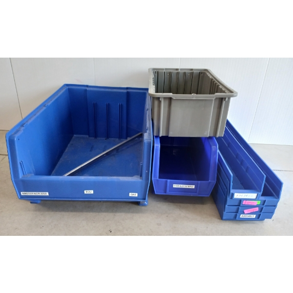 LOT OF 7 - MISC STORAGE BINS
