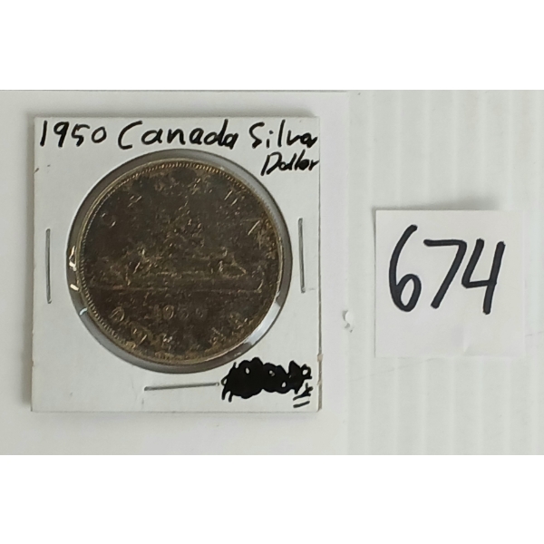 1950 CDN SILVER DOLLAR COIN