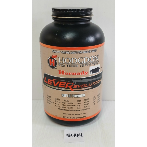 POWDER: HODGDON LEVER EVOLUTION RIFLE POWDER - 1LBS - SEALED
