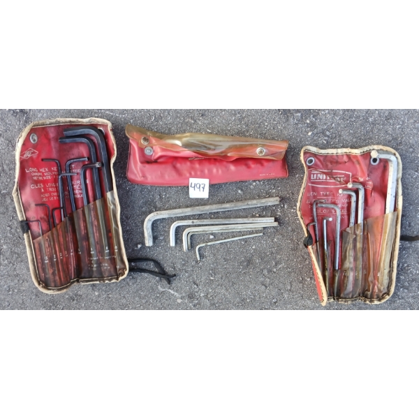 LOT OF 3 - HEX KEY SETS INC. SNAP ON