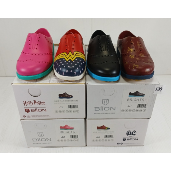 LOT OF 4 - BIION SHOES - FT THE BRIGHTS, DC & HARRY POTTER STYLES