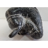 Image 9 : STONE CARVED SITTING PERSON - SIGNED - STONE