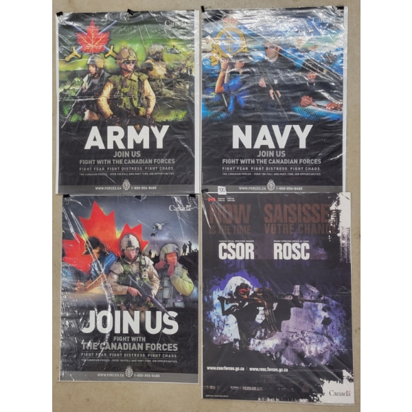 LOT OF 4 - CDN FORCES ADVERTISEMENTS - INCL ARMY, NAVY & CSOR