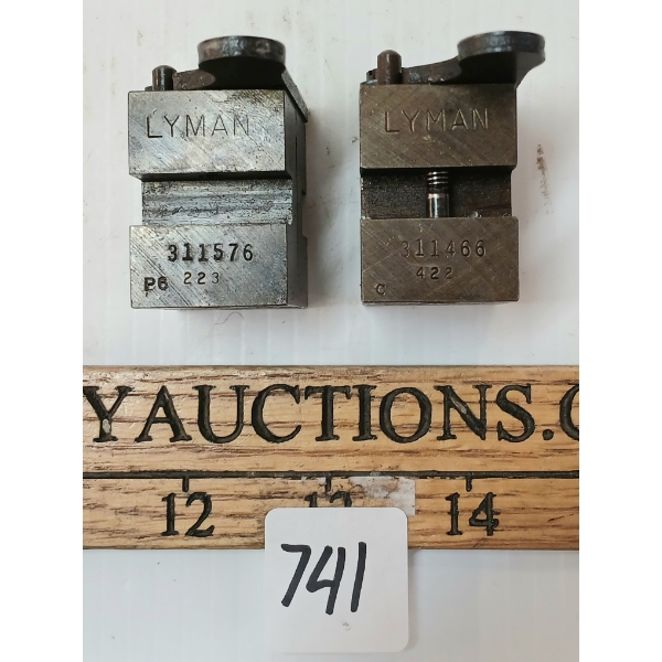 LOT OF 2 - LYMAN 311466 & 311576 SINGLE CAVITY BULLET MOULDS