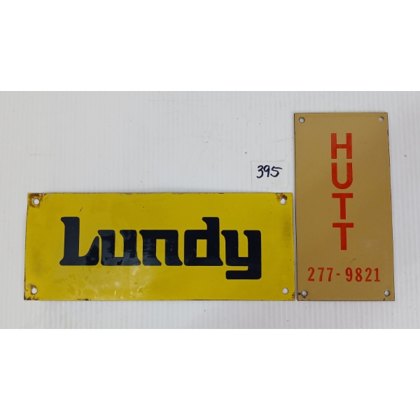 LOT OF 2 - HUTT & LUNDY SSP & SST SIGNS