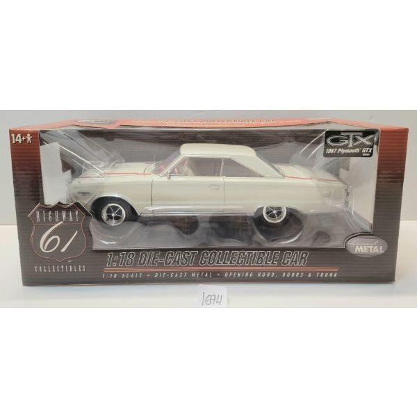 DIECAST METAL HIGHWAY 61 1969 PLYMOUTH GTX MODEL