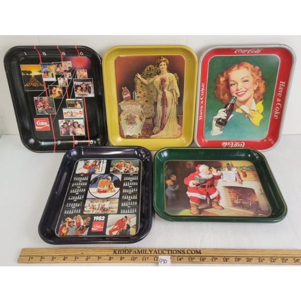 LOT OF 5 - COCA-COLA TRAYS