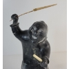 Image 2 : ANGRY HUNTER BY UNKNOWN ARTIST - STONE, IVORY & WOOD