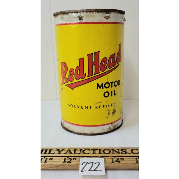 REDHEAD MOTOR OIL CAN - 1QT
