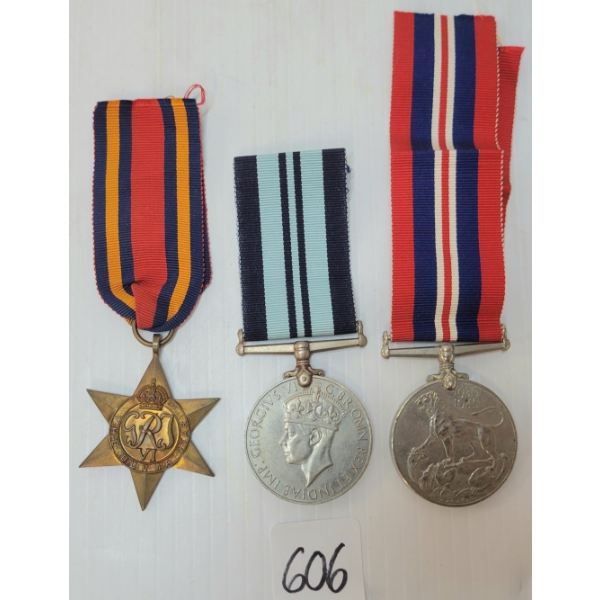 LOT OF 3 - WWII, INDIA & BURMA STAR MEDALS