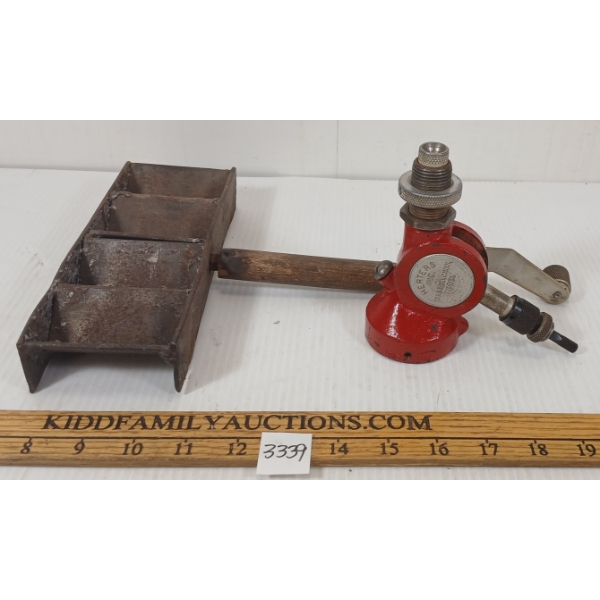 LOT OF 2 - HERTER'S INC. POWDER MEASURER & LEAD BAR MOULD
