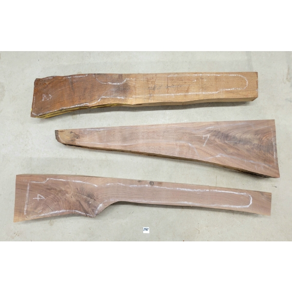 LOT OF 3 - WALNUT STOCK BLANKS