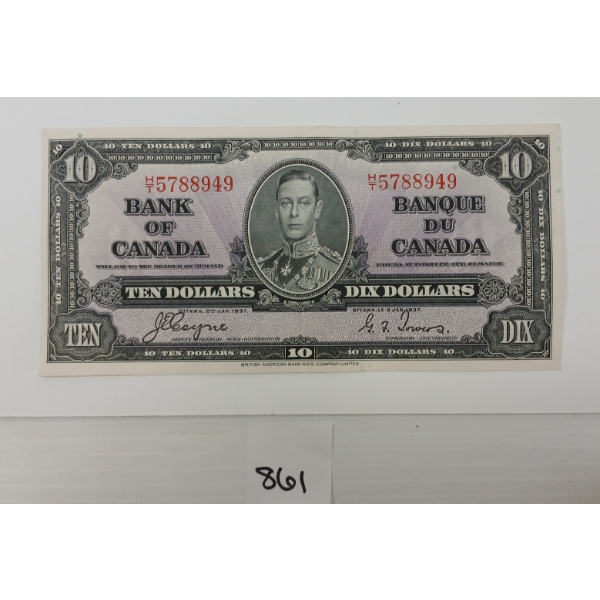 1937 CDN $10 BANKNOTE