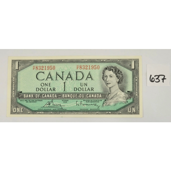1954 CDN $1 BANKNOTE - UNCIRCULATED