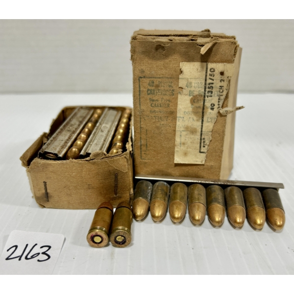 AMMO: 82X 9 MM - MILITARY FMJ - ON CLIPS
