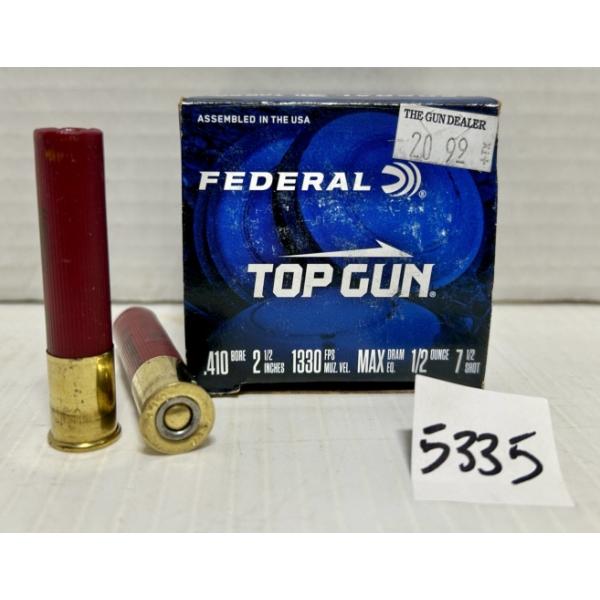 AMMO: 25X FEDERAL .410 GA 2-1/2IN NO7-1/2 SHOT 