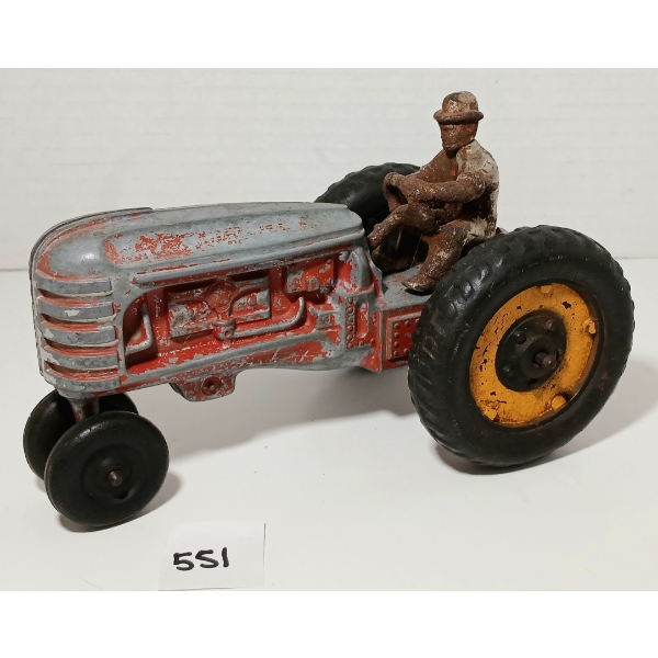 HUBLEY MASSEY METAL/RUBBER HARRIS CART W/ CAST IRON DRIVER