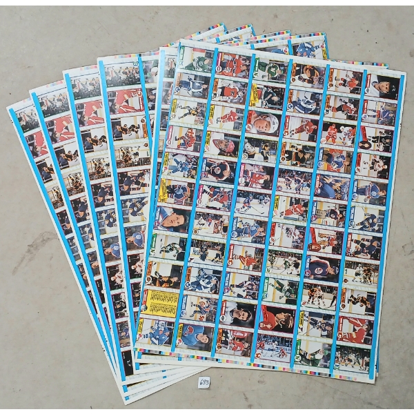 LOT OF 6 - 1989 OPC HOCKEY CARDS - UNCUT SHEETS