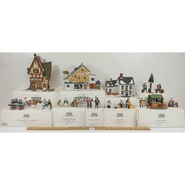 COLLECTION OF DEPARTMENT 56 "HERITAGE VILLAGE" - INCL "JANNES MULLET AMISH FARM HOUSE"