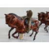 Image 5 : LOT OF 2 - BRITAINS LTD. LEAD HORSES & WAGONS - INCL CANNON